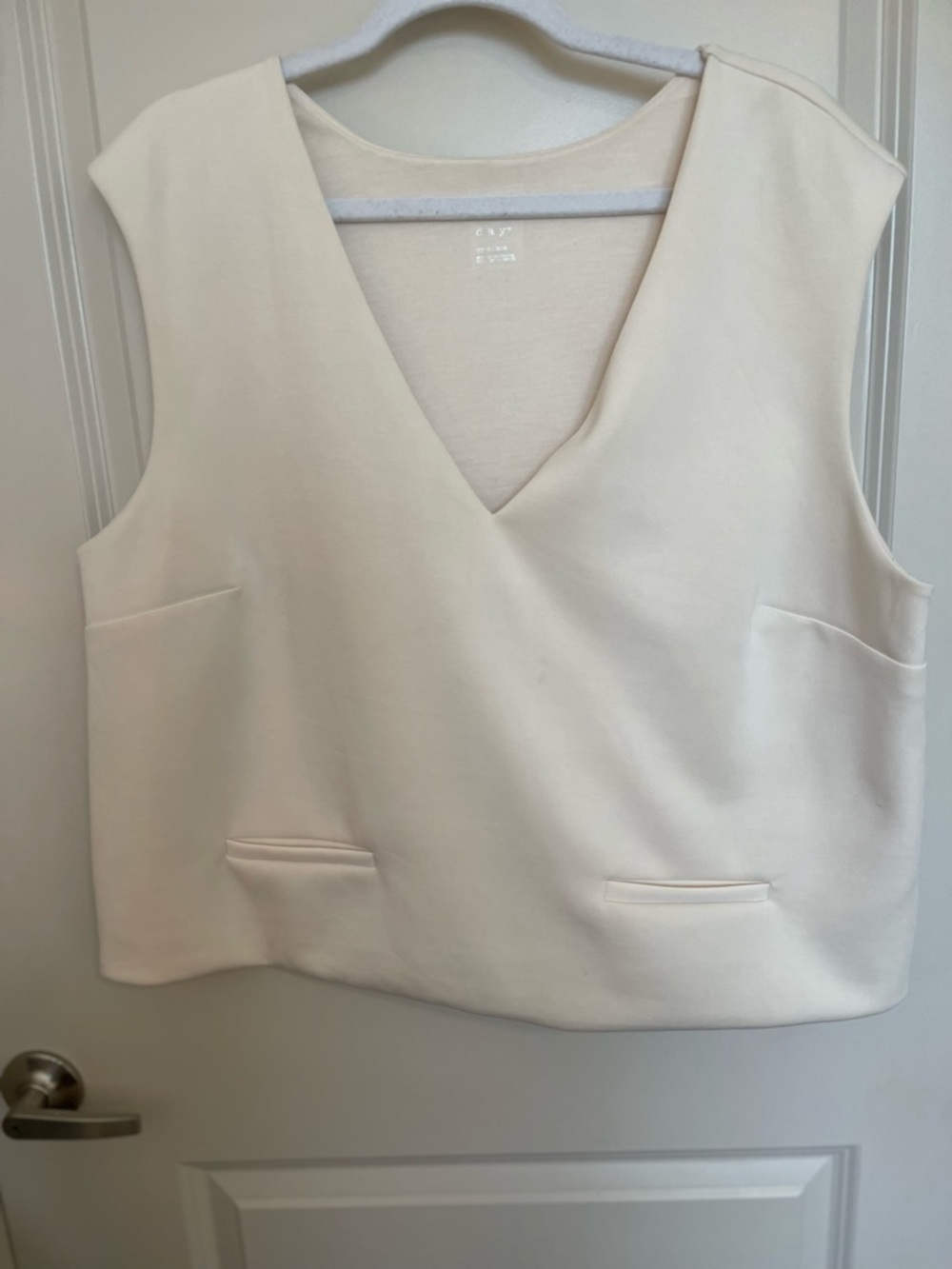a new day Cream V-Neck Sleeveless Tank Top